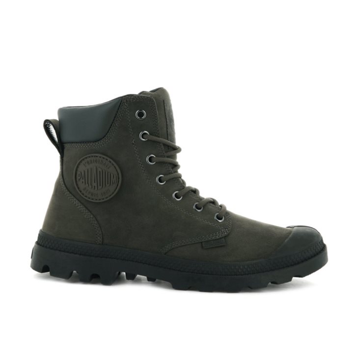 Dámské Boty Palladium Pampa Cuff WP LUX Olivy Zelené | CZ UKQ-83S